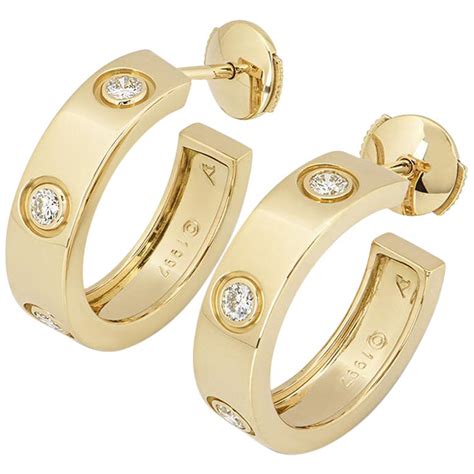 cartier earrings dupe|cartier style hoop earrings.